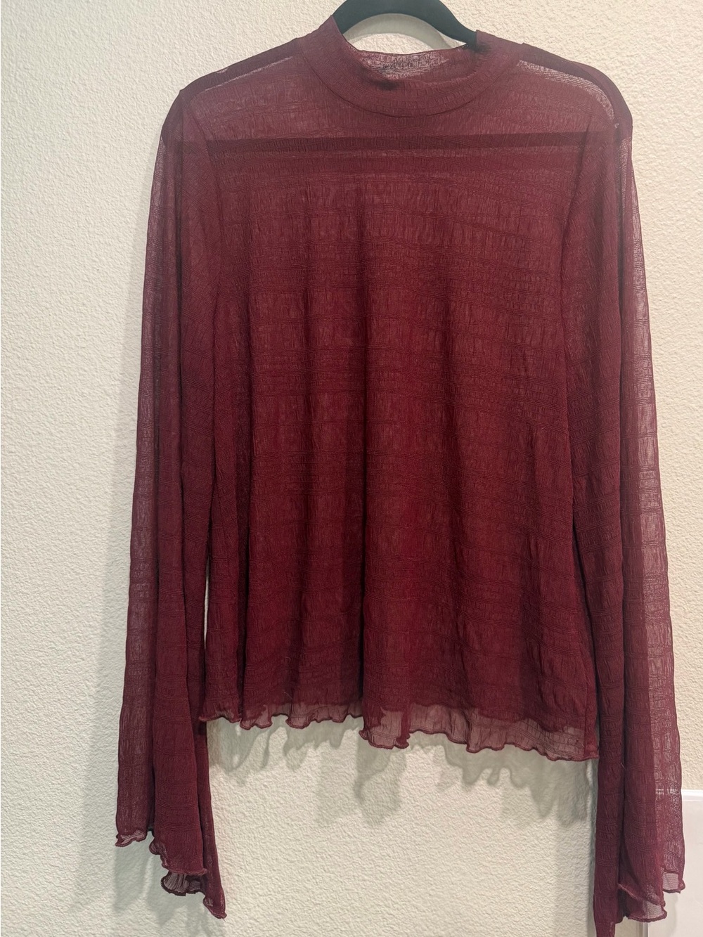 NWOT TORRID NIGHTFALL SHEET LONG SLEEVE TOP SIZE 0